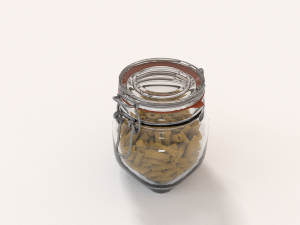 glass jar with pasta 3Dモデル