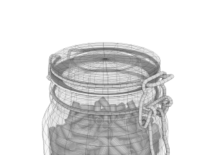 glass jar with pasta 3Dモデル
