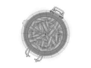 glass jar with pasta 3D Model