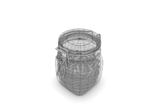 glass jar with pasta 3Dモデル