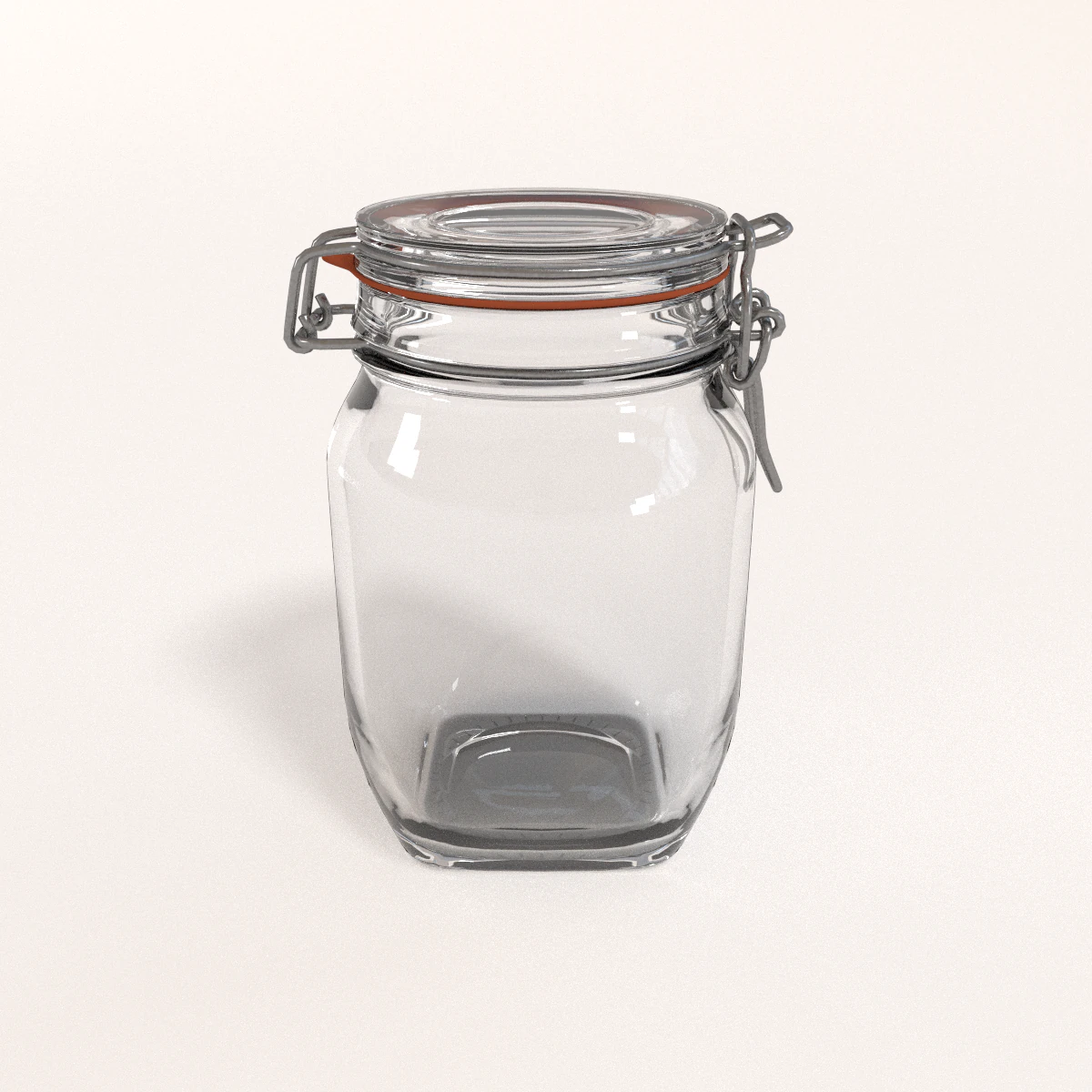 glass jar - medium 3D Model .c4d .max .obj .3ds .fbx .stl .blend 