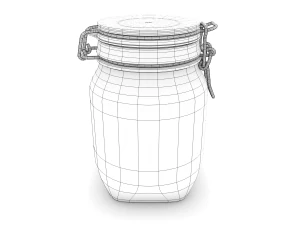 glass jar - medium 3D Model