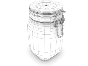 glass jar - medium 3D Model