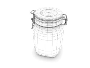 glass jar - medium 3D Model