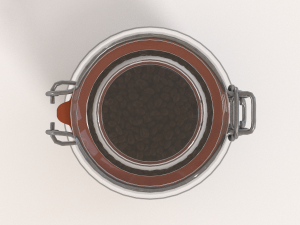 glass jar with coffee beans Model 3D