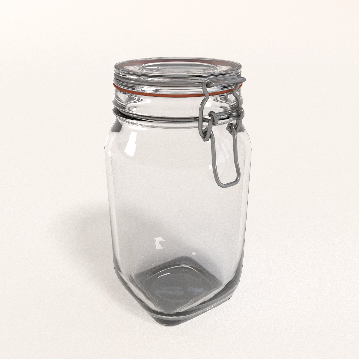 glass jar - big 3D Model .c4d .max .obj .3ds .fbx .stl .blend 
