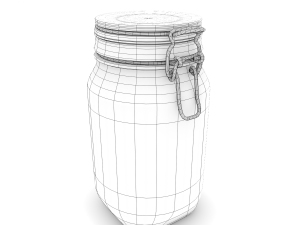 glass jar - big 3D मॉडल