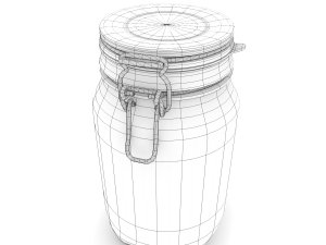 glass jar - big 3D मॉडल