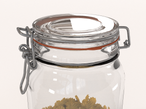 glass jar with farfalla pasta Modelo 3D
