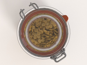 glass jar with farfalla pasta Modelo 3D