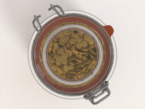 glass jar with farfalla pasta 3D Model