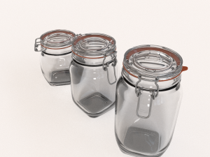 glass jar pack Modelo 3D