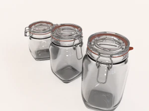 glass jar pack 3D Model