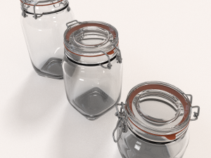 glass jar pack Modelo 3D