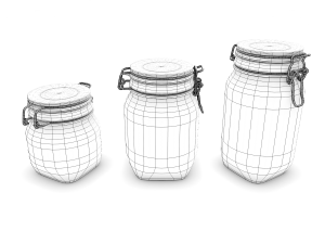 glass jar pack Modelo 3D