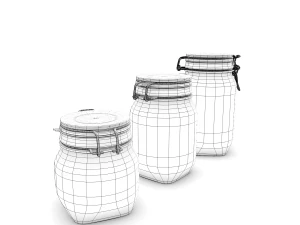 glass jar pack 3D Model