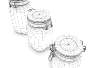 glass jar pack 3D Model