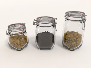 opakowanie szklanego słoika z nadzieniem Model 3D