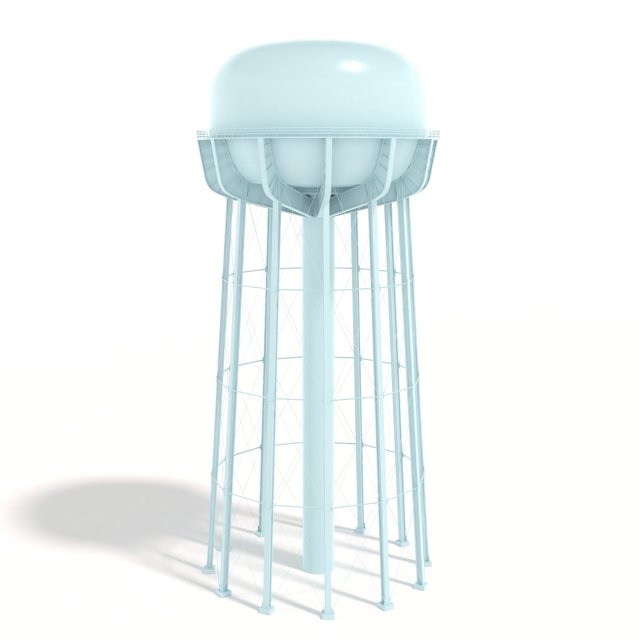water tower of thomaston Model 3D .c4d .max .obj .3ds .fbx .stl .blend 