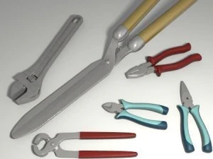 set perkakas tangan Model 3D