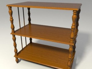 wooden shelf 3Dモデル