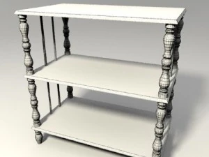 wooden shelf 3D Model