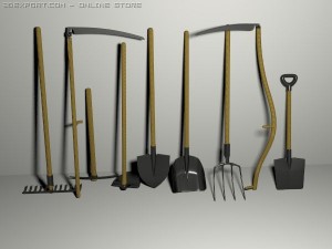garden tools set 3D Model