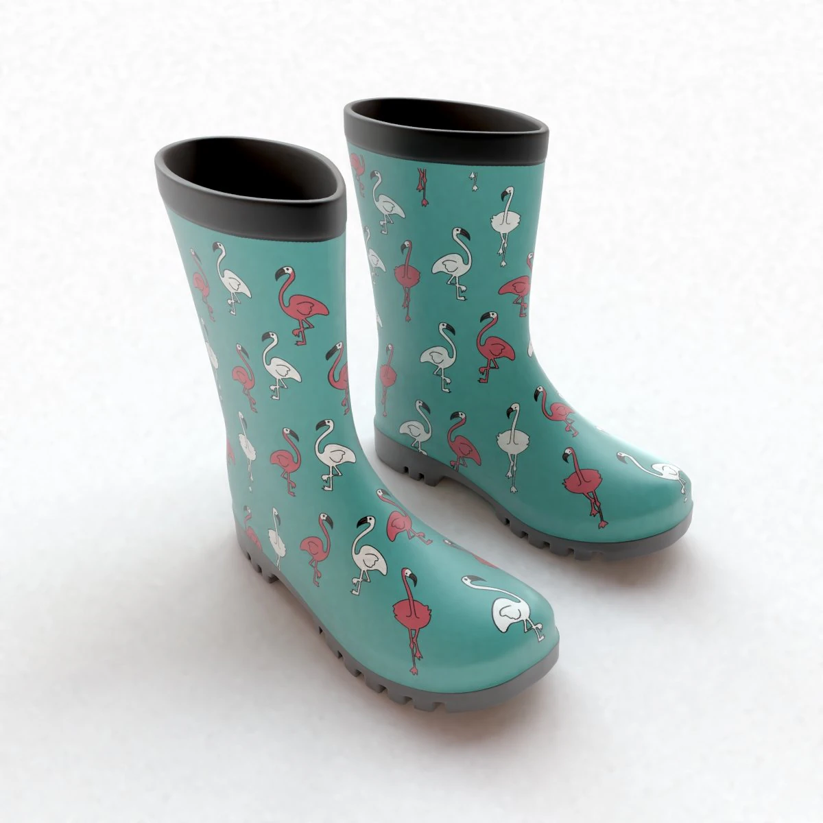 flamingo wellies 3D Model .c4d .max .obj .3ds .fbx .stl .blend
