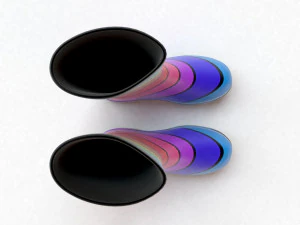 striped wellies 3D Model