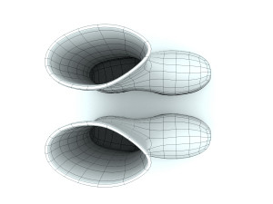 striped wellies 3D Модель