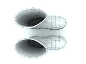 striped wellies 3D Model