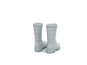 striped wellies 3D Model
