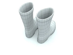 striped wellies 3D Model