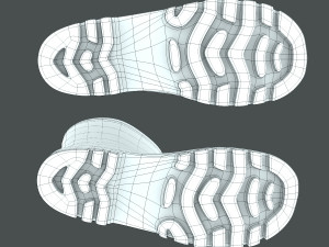 striped wellies 3D Модель