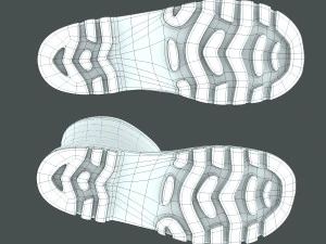 striped wellies 3D Model