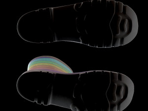 striped wellies with buckles Modèle 3D