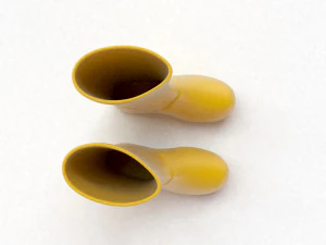 yellow wellies with buckles 3D Model