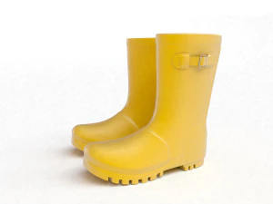 yellow wellies with buckles 3D Model