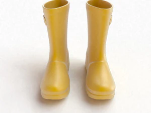 yellow wellies with buckles 3D Model