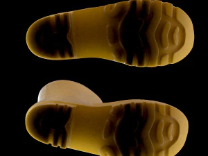 yellow wellies with buckles 3D Model