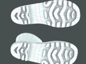 yellow wellies with buckles 3D Model