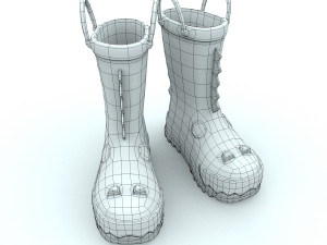 kids wellies with dragon texture Modelo 3D