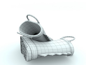 kids wellies with dragon texture Modelo 3D