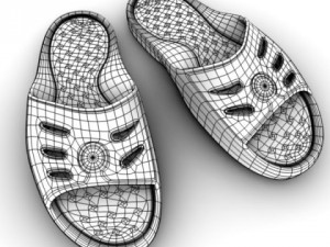 shower slippers Modèle 3D