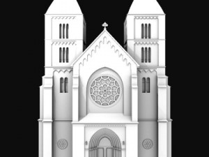 neoromanesque church 3D Model