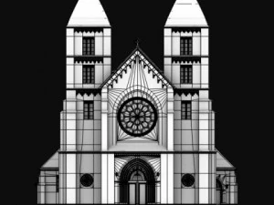 neoromanesque church 3D Model