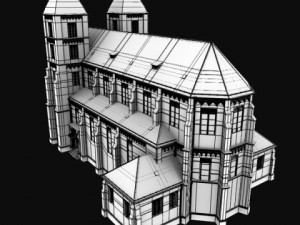neoromanesque church 3D Model