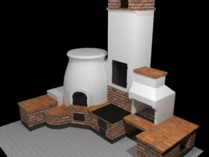 屋外オーブン複合施設 3Dモデル