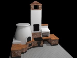 outdoor oven complex 3D Model