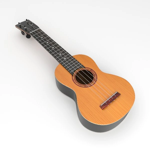 ukulele 3D Model .c4d .max .obj .3ds .fbx .stl .blend 